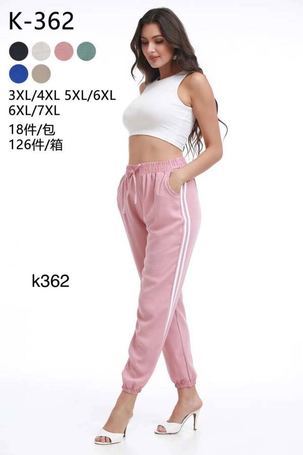 Spodnie damskie  Roz 3XL-7XL, Mix kolor Paczka 18 szt
